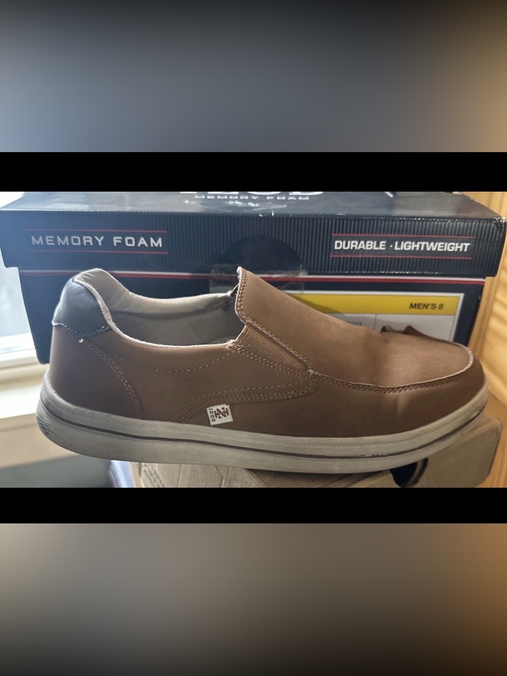 Izod Men's Barlow Casual Slip On Shoes Brown Suede Size 8 M US EUC